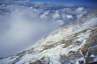 Vista sul Campo 3 (m.8300) scendendo dalla cresta